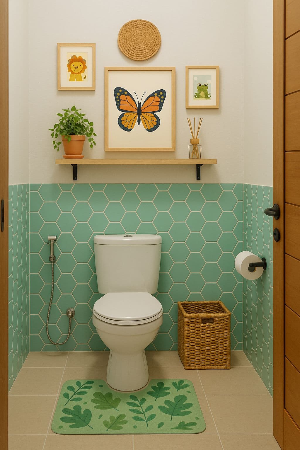 Kamar mandi modern dengan granite